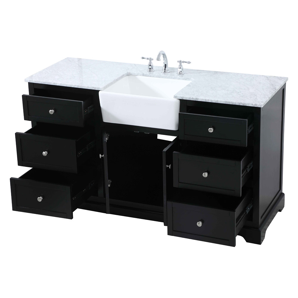 Elegant Bathroom Vanity - Black (VF60260BK)