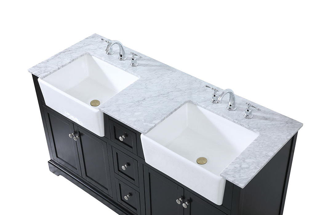 Elegant Bathroom Vanity - Black (VF60260DBK)