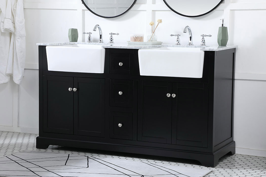 Elegant Bathroom Vanity - Black (VF60260DBK)