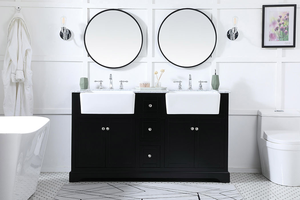 Elegant Bathroom Vanity - Black (VF60260DBK)