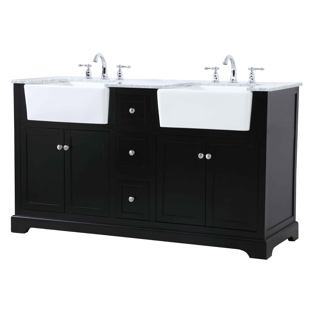 Elegant Bathroom Vanity - Black (VF60260DBK)