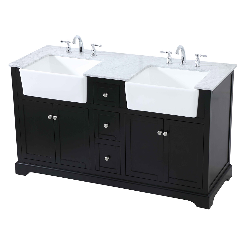 Elegant Bathroom Vanity - Black (VF60260DBK)