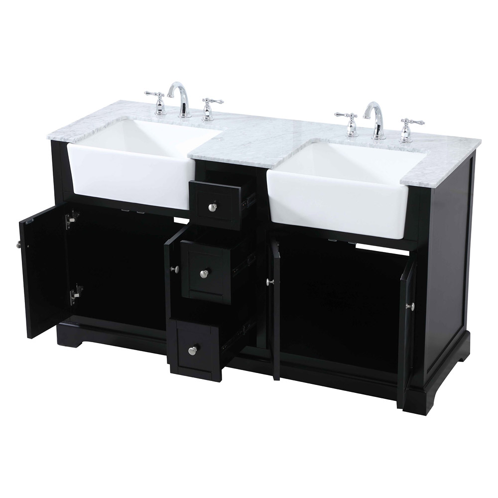 Elegant Bathroom Vanity - Black (VF60260DBK)