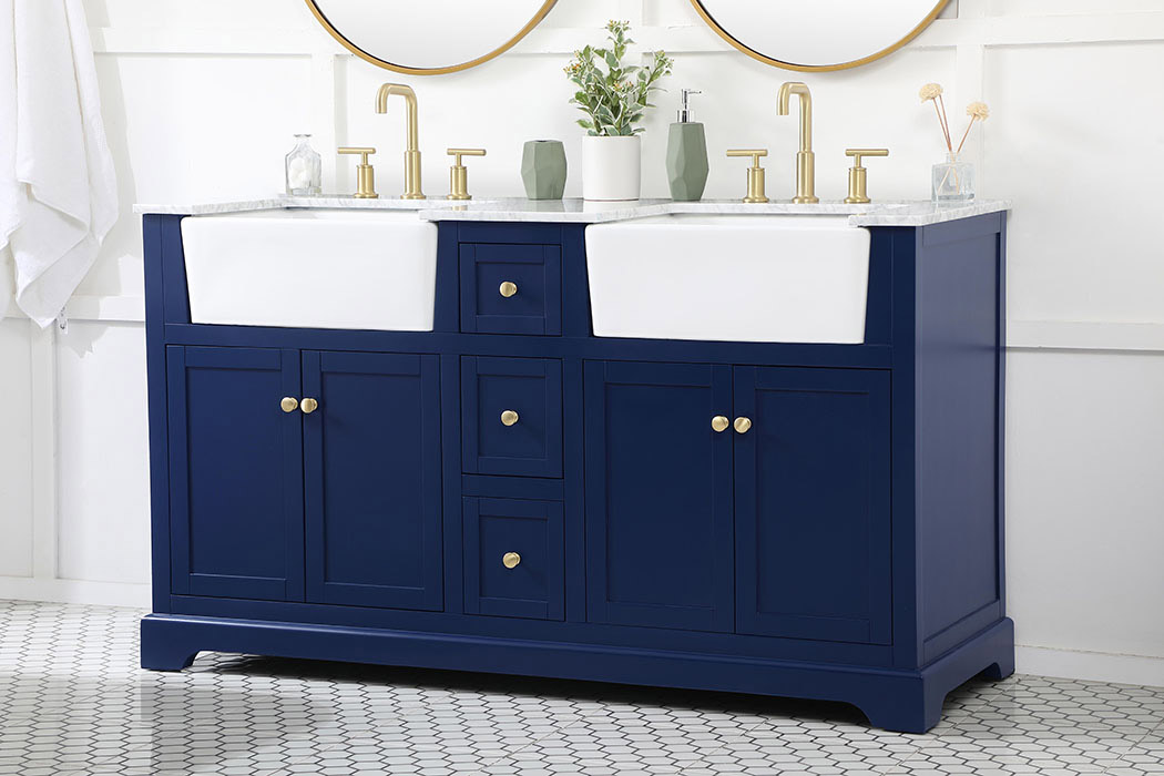 Elegant Bathroom Vanity - Blue (VF60260DBL)