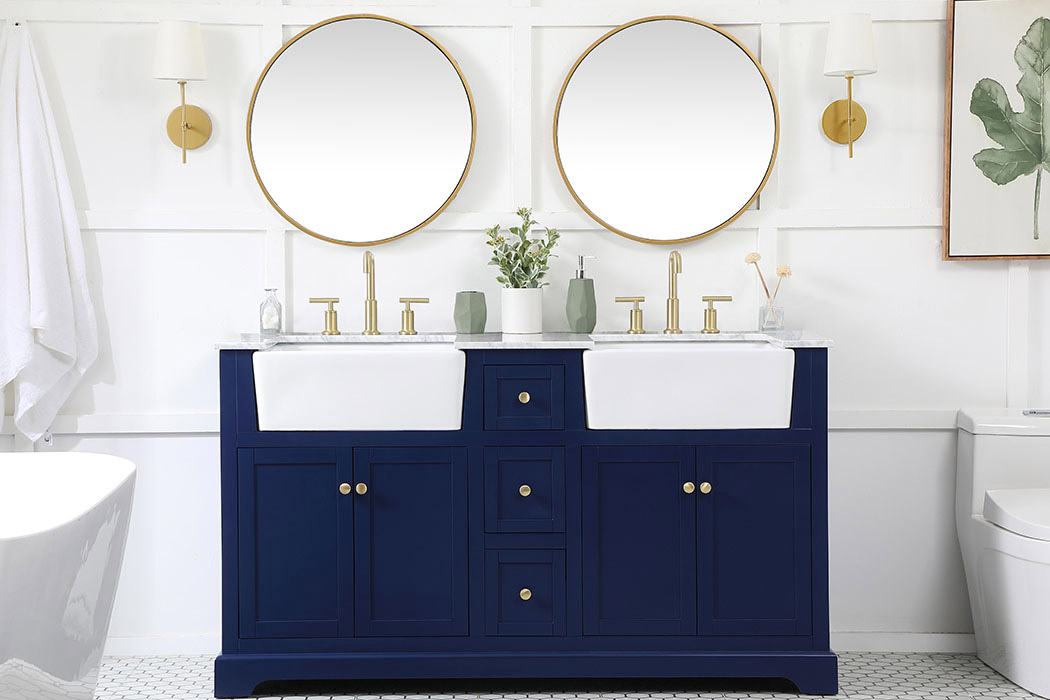 Elegant Bathroom Vanity - Blue (VF60260DBL)