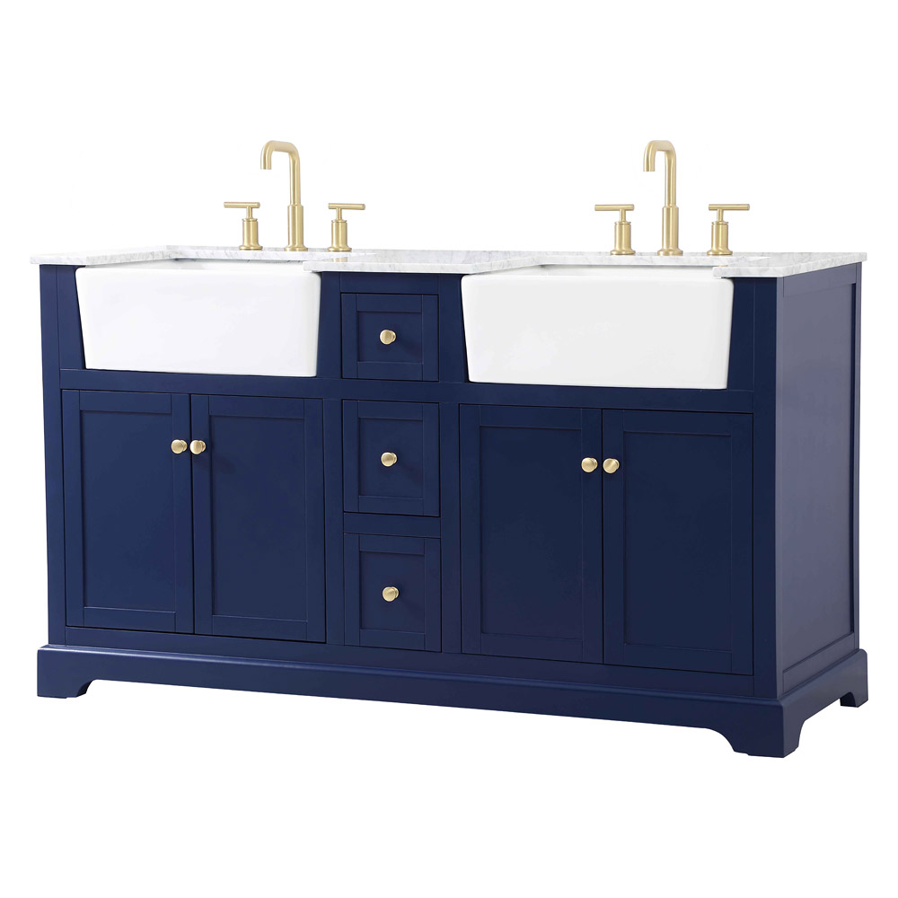 Elegant Bathroom Vanity - Blue (VF60260DBL)