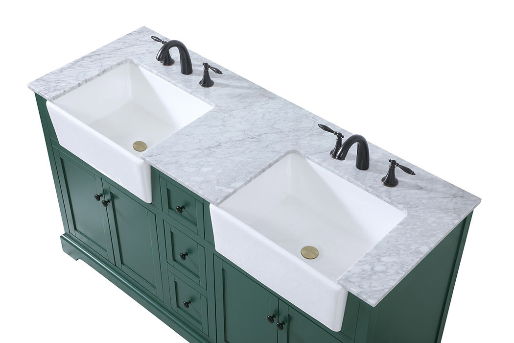 Elegant Bathroom Vanity - Green (VF60260DGN)