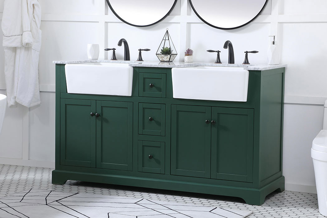 Elegant Bathroom Vanity - Green (VF60260DGN)