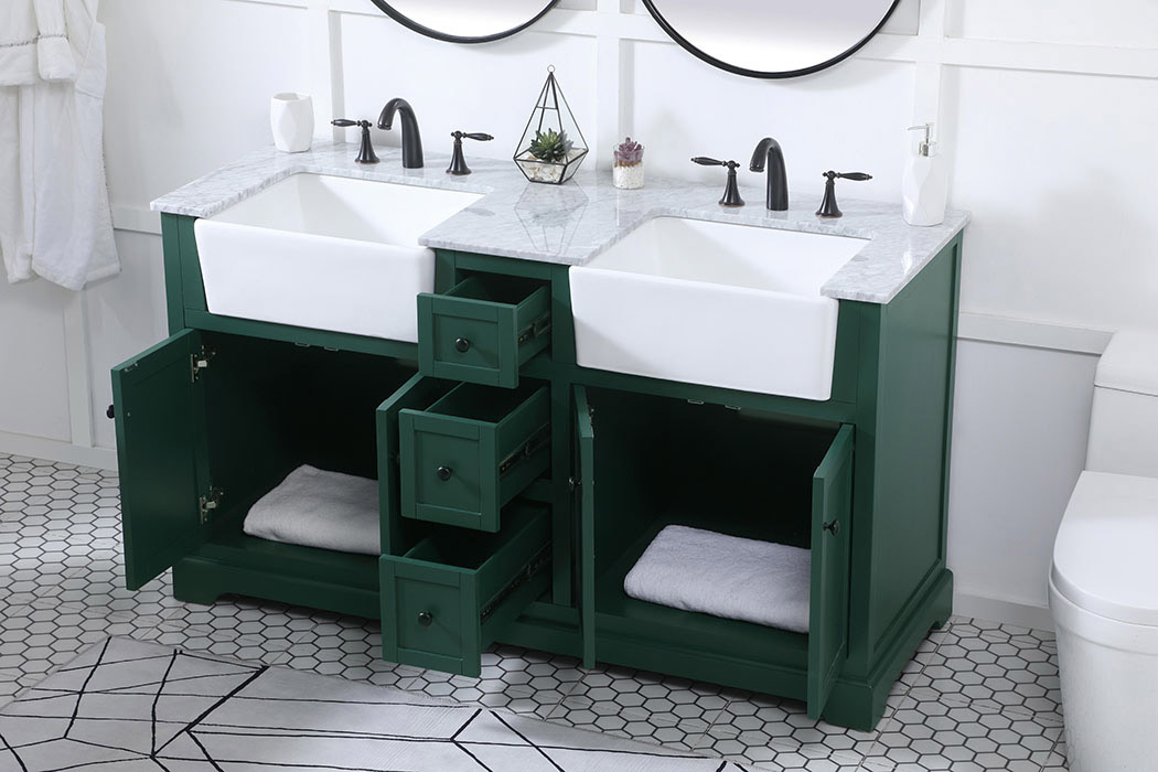 Elegant Bathroom Vanity - Green (VF60260DGN)