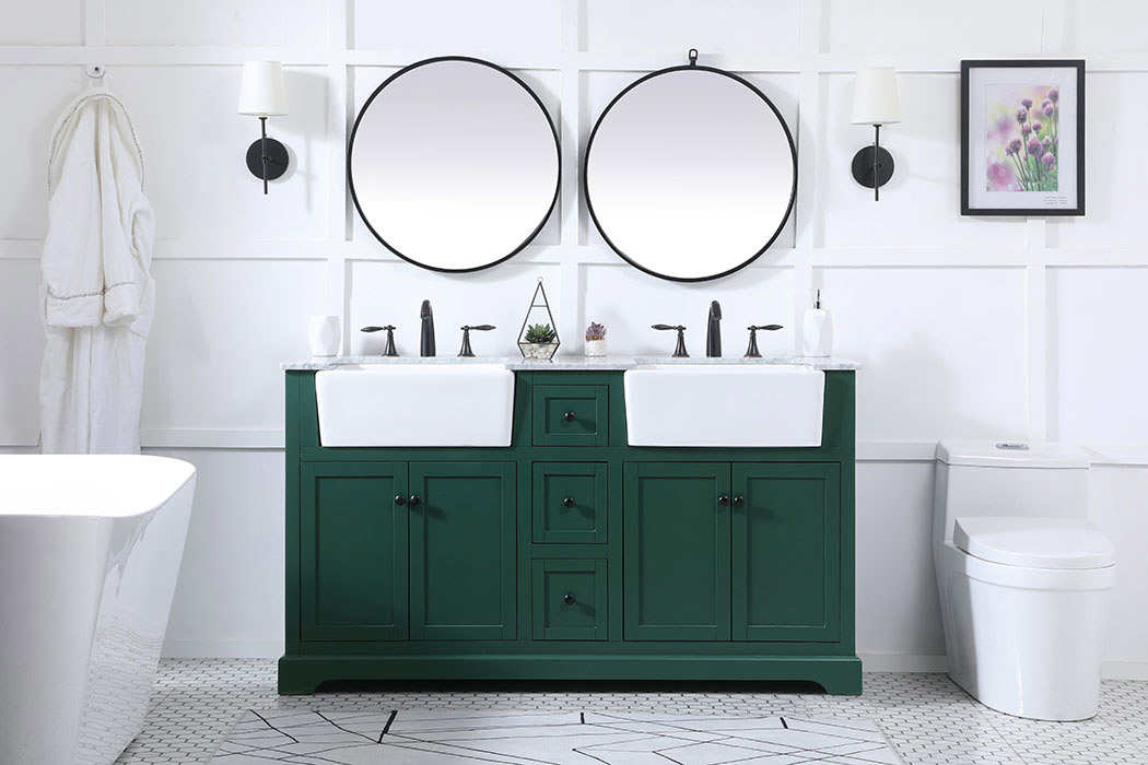 Elegant Bathroom Vanity - Green (VF60260DGN)