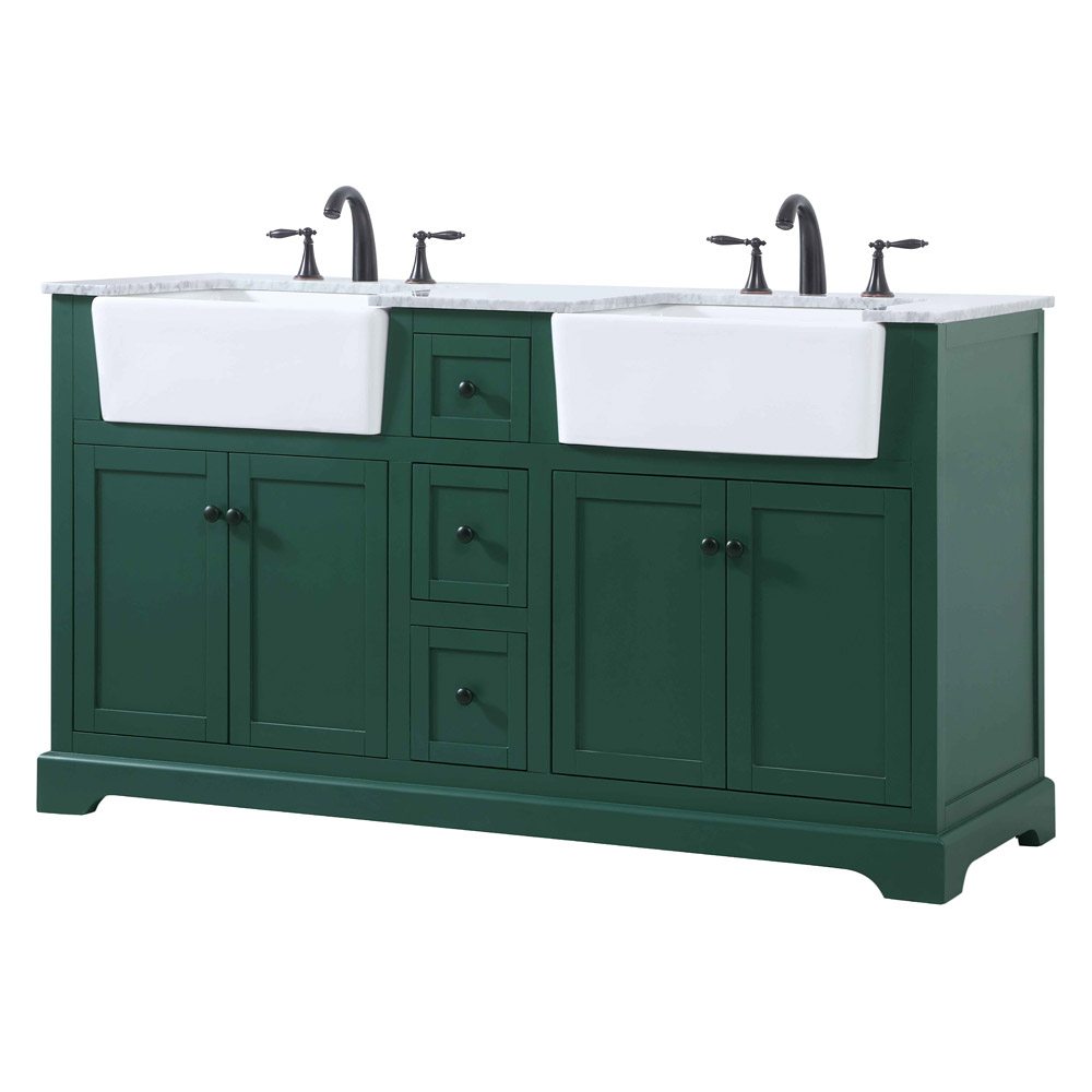 Elegant Bathroom Vanity - Green (VF60260DGN)