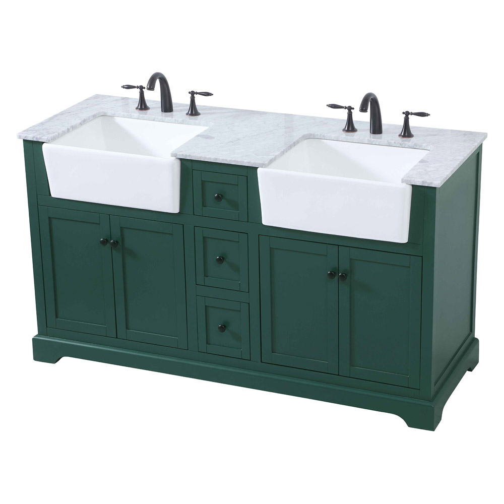 Elegant Bathroom Vanity - Green (VF60260DGN)