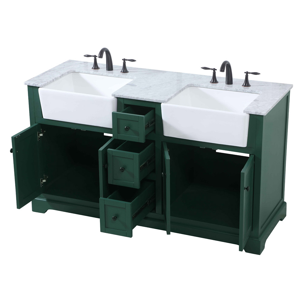 Elegant Bathroom Vanity - Green (VF60260DGN)