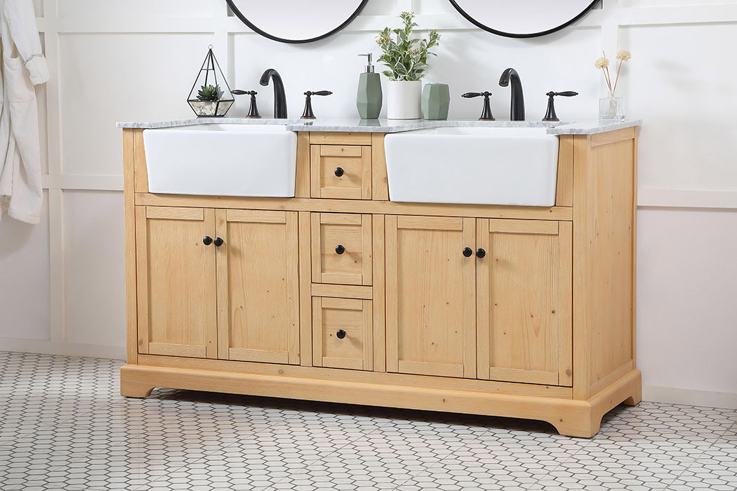 Elegant Bathroom Vanity - Natural Wood (VF60260DNW)