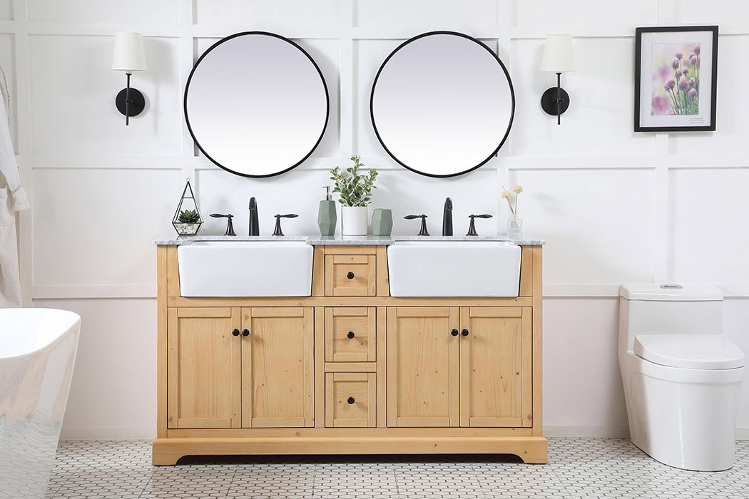 Elegant Bathroom Vanity - Natural Wood (VF60260DNW)