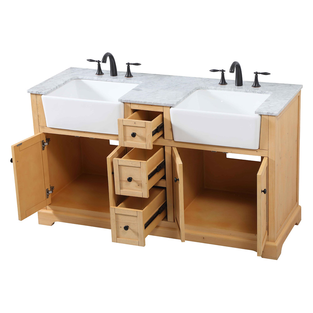 Elegant Bathroom Vanity - Natural Wood (VF60260DNW)