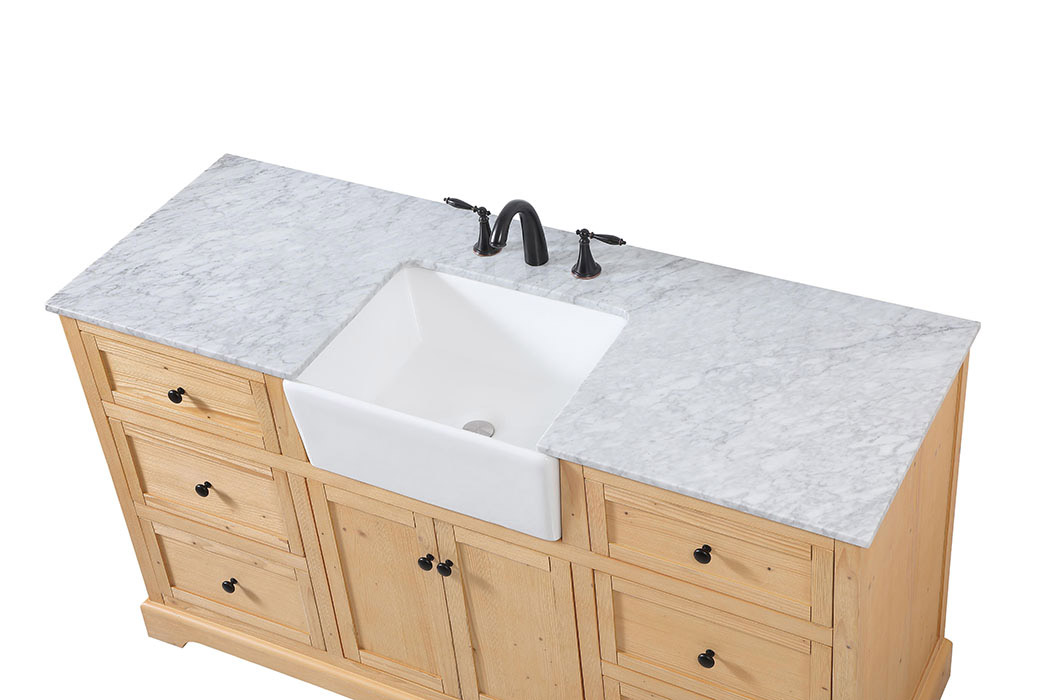 Elegant Bathroom Vanity - Natural Wood (VF60260NW)