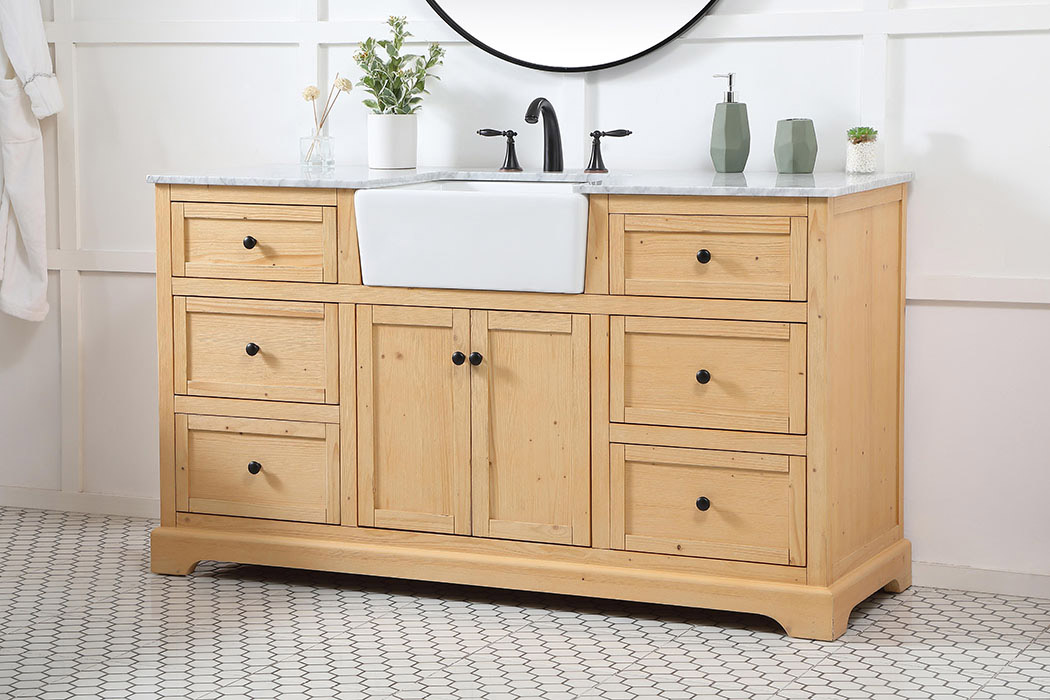 Elegant Bathroom Vanity - Natural Wood (VF60260NW)