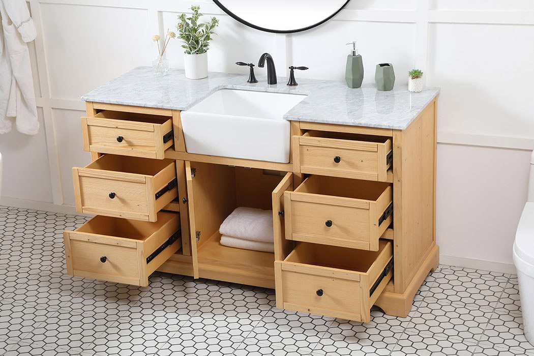 Elegant Bathroom Vanity - Natural Wood (VF60260NW)