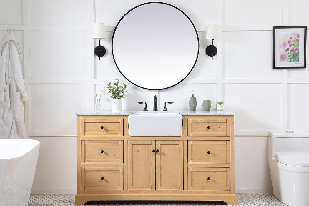 Elegant Bathroom Vanity - Natural Wood (VF60260NW)