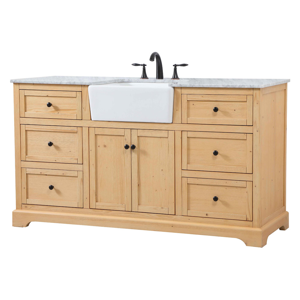 Elegant Bathroom Vanity - Natural Wood (VF60260NW)