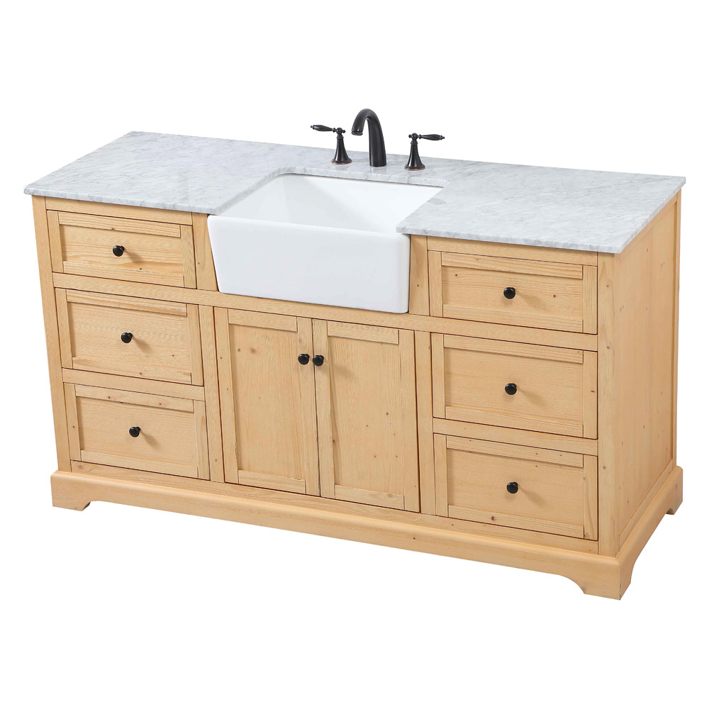 Elegant Bathroom Vanity - Natural Wood (VF60260NW)