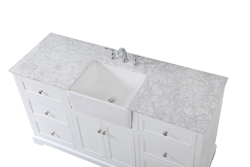 Elegant Bathroom Vanity - White (VF60260WH)