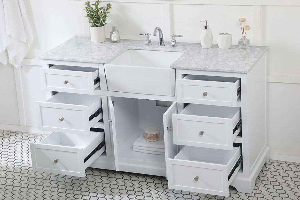 Elegant Bathroom Vanity - White (VF60260WH)