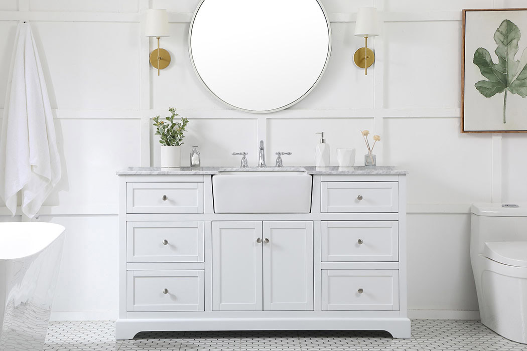 Elegant Bathroom Vanity - White (VF60260WH)