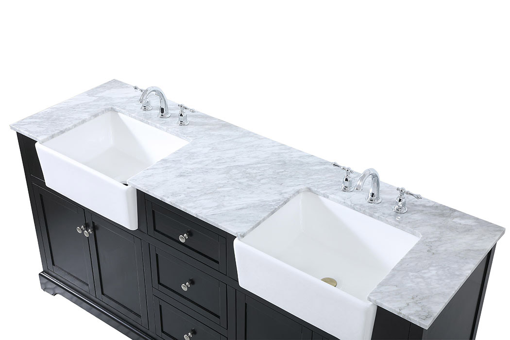 Elegant Bathroom Vanity - Black (VF60272DBK)