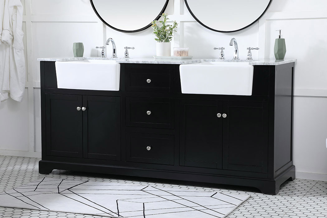 Elegant Bathroom Vanity - Black (VF60272DBK)