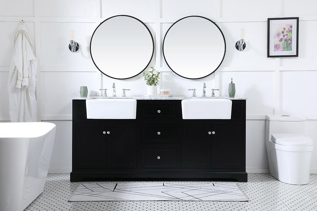 Elegant Bathroom Vanity - Black (VF60272DBK)