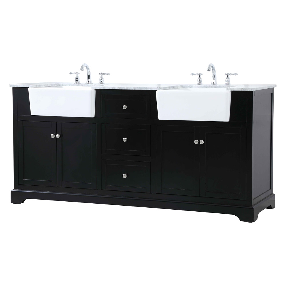 Elegant Bathroom Vanity - Black (VF60272DBK)