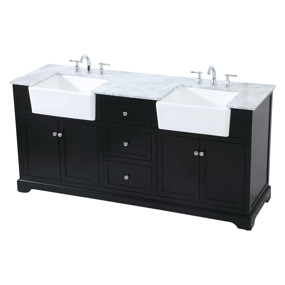 Elegant Bathroom Vanity - Black (VF60272DBK)