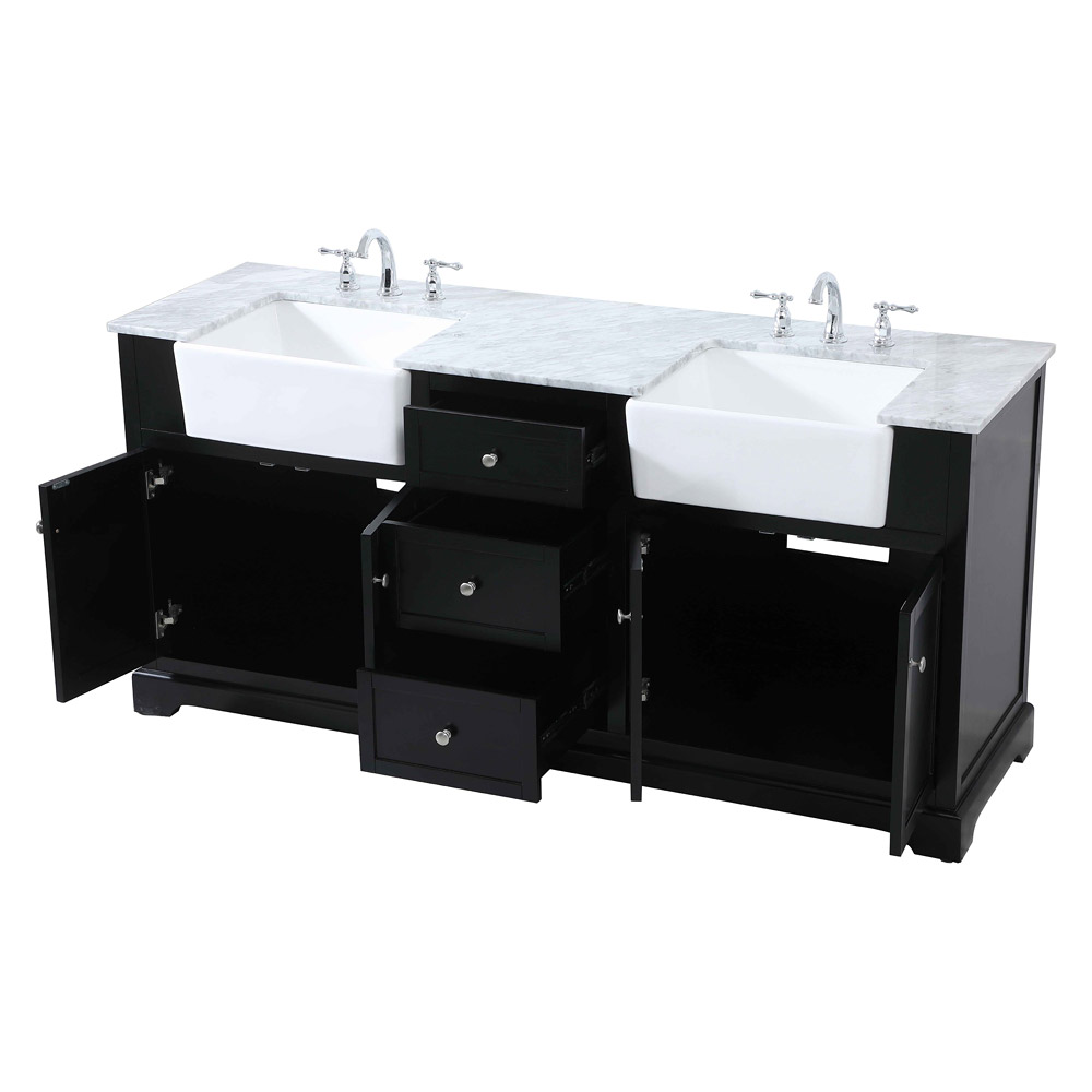 Elegant Bathroom Vanity - Black (VF60272DBK)