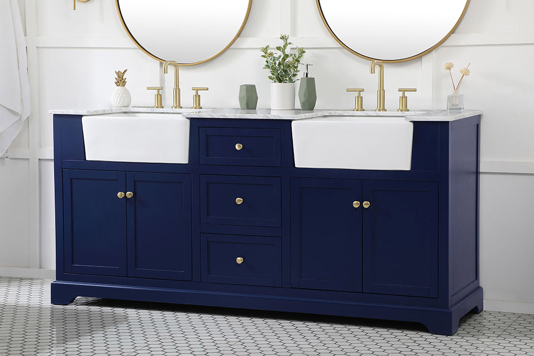 Elegant Bathroom Vanity - Blue (VF60272DBL)