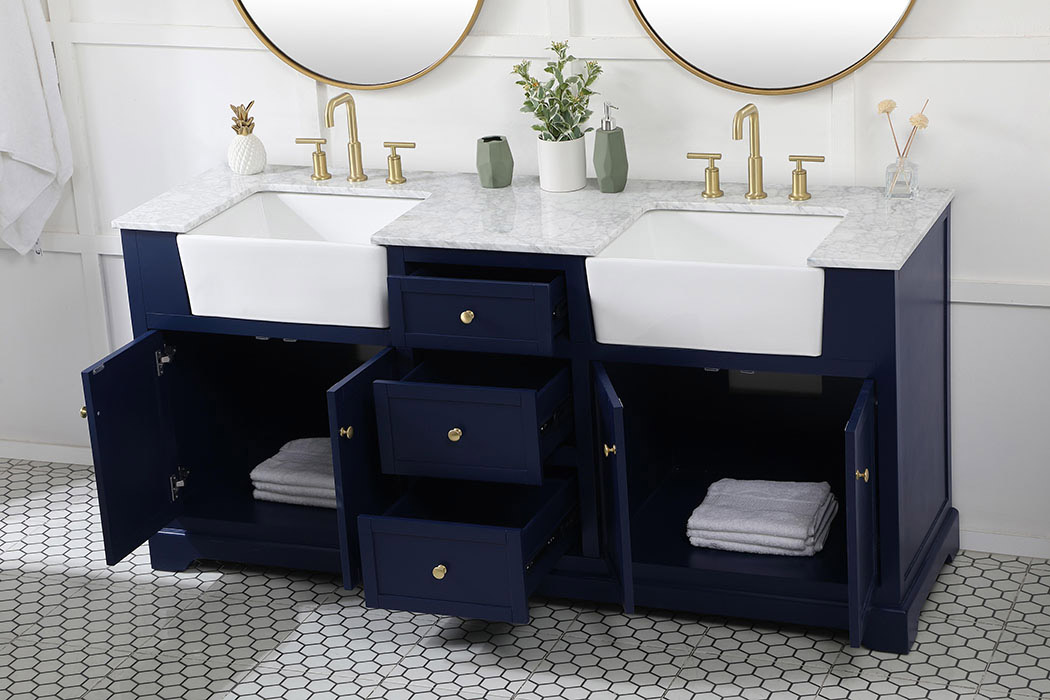 Elegant Bathroom Vanity - Blue (VF60272DBL)