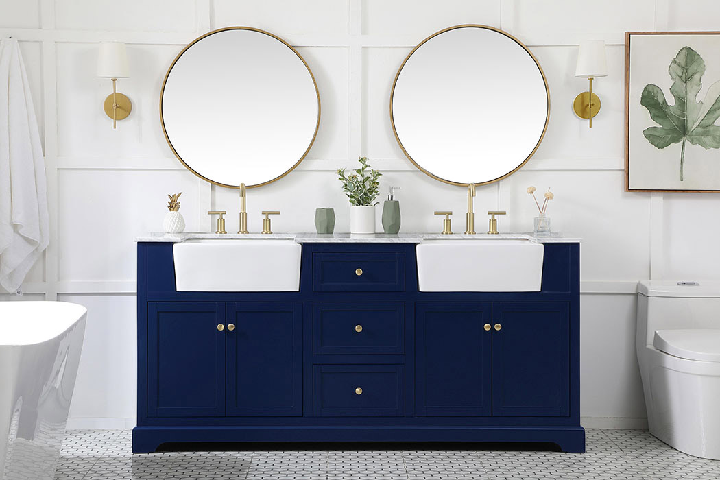 Elegant Bathroom Vanity - Blue (VF60272DBL)