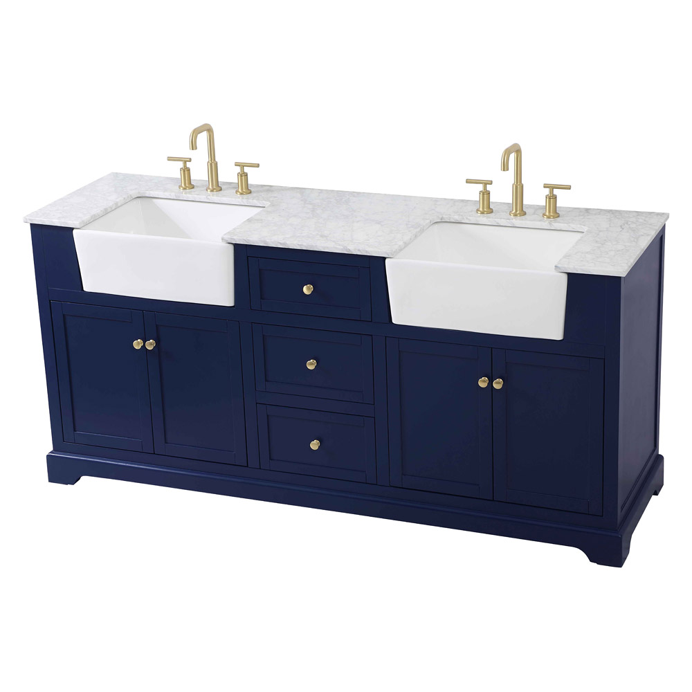 Elegant Bathroom Vanity - Blue (VF60272DBL)