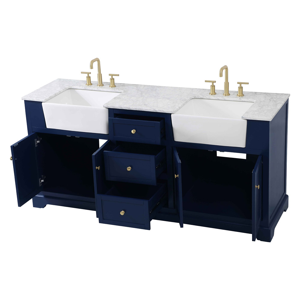 Elegant Bathroom Vanity - Blue (VF60272DBL)