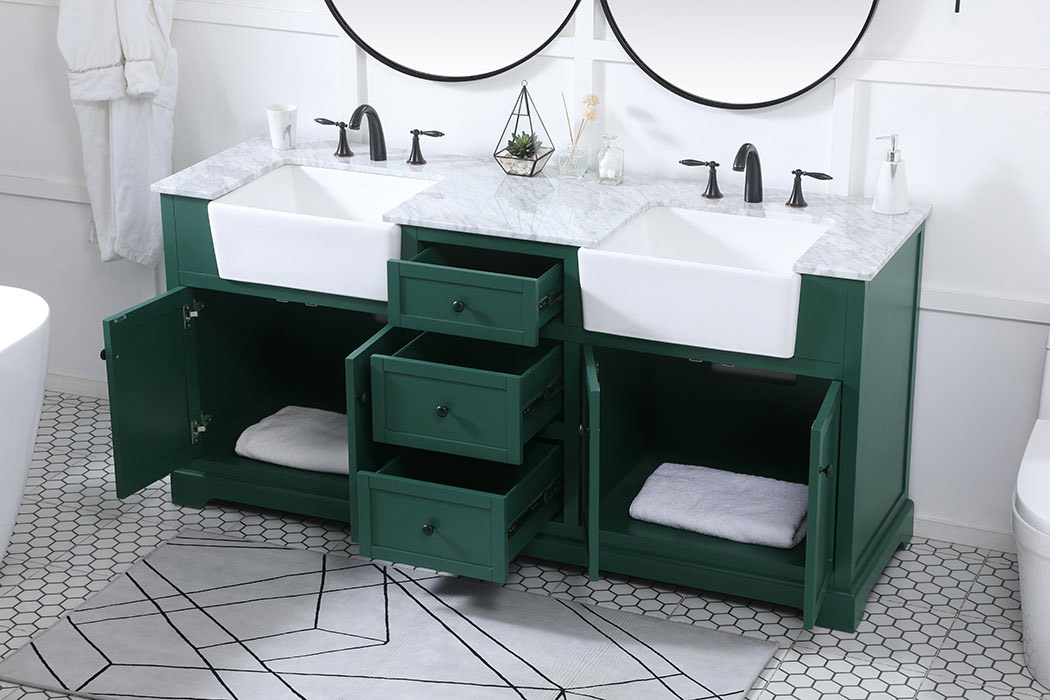 Elegant Bathroom Vanity - Green (VF60272DGN)