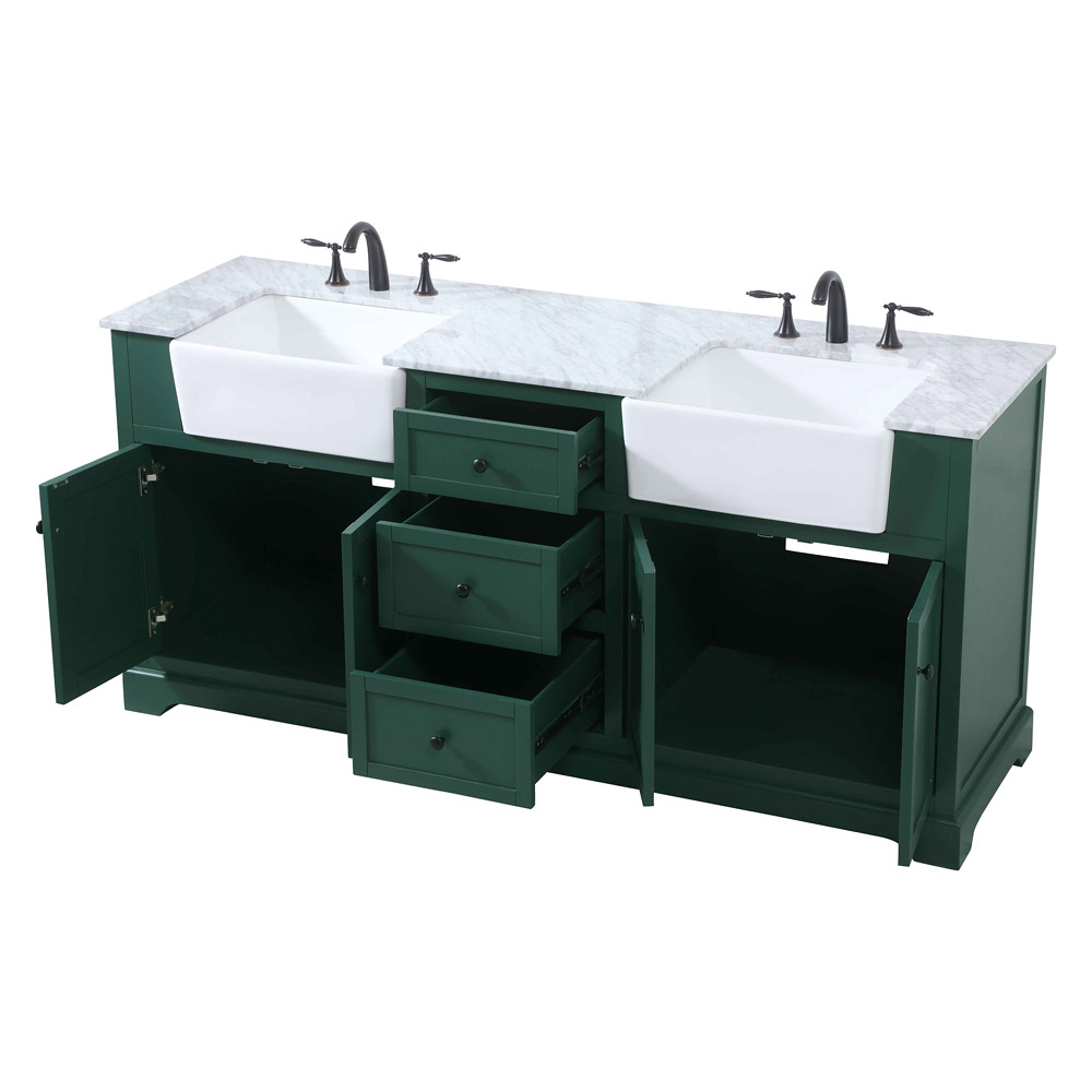 Elegant Bathroom Vanity - Green (VF60272DGN)