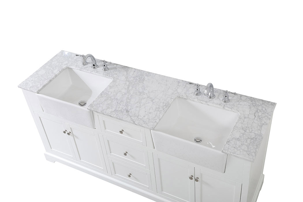 Elegant Bathroom Vanity - White (VF60272DWH)