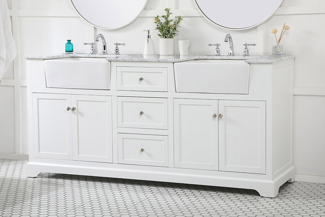 Elegant Bathroom Vanity - White (VF60272DWH)