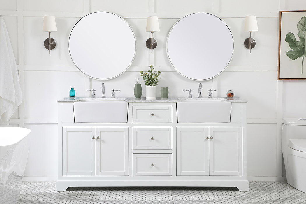 Elegant Bathroom Vanity - White (VF60272DWH)