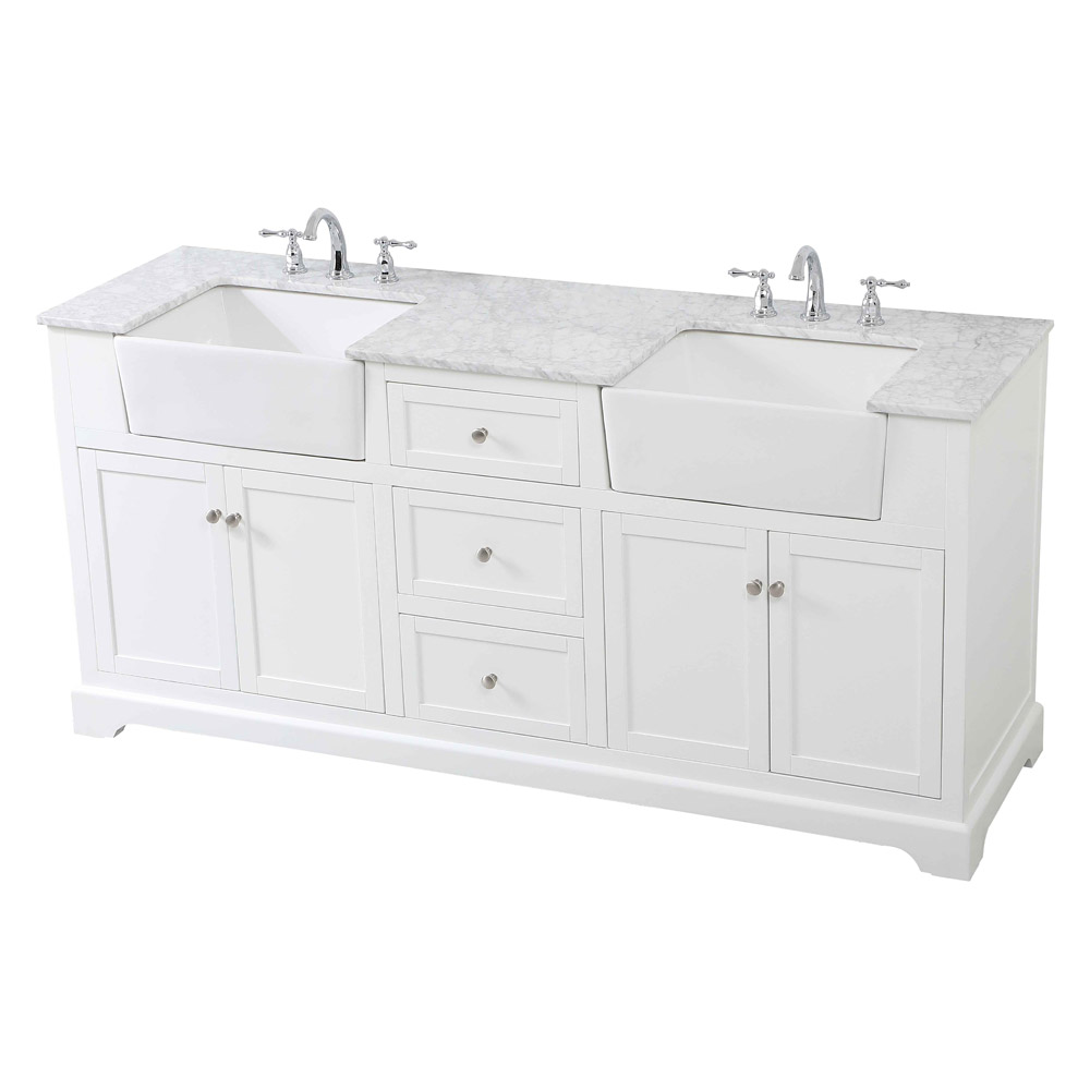 Elegant Bathroom Vanity - White (VF60272DWH)