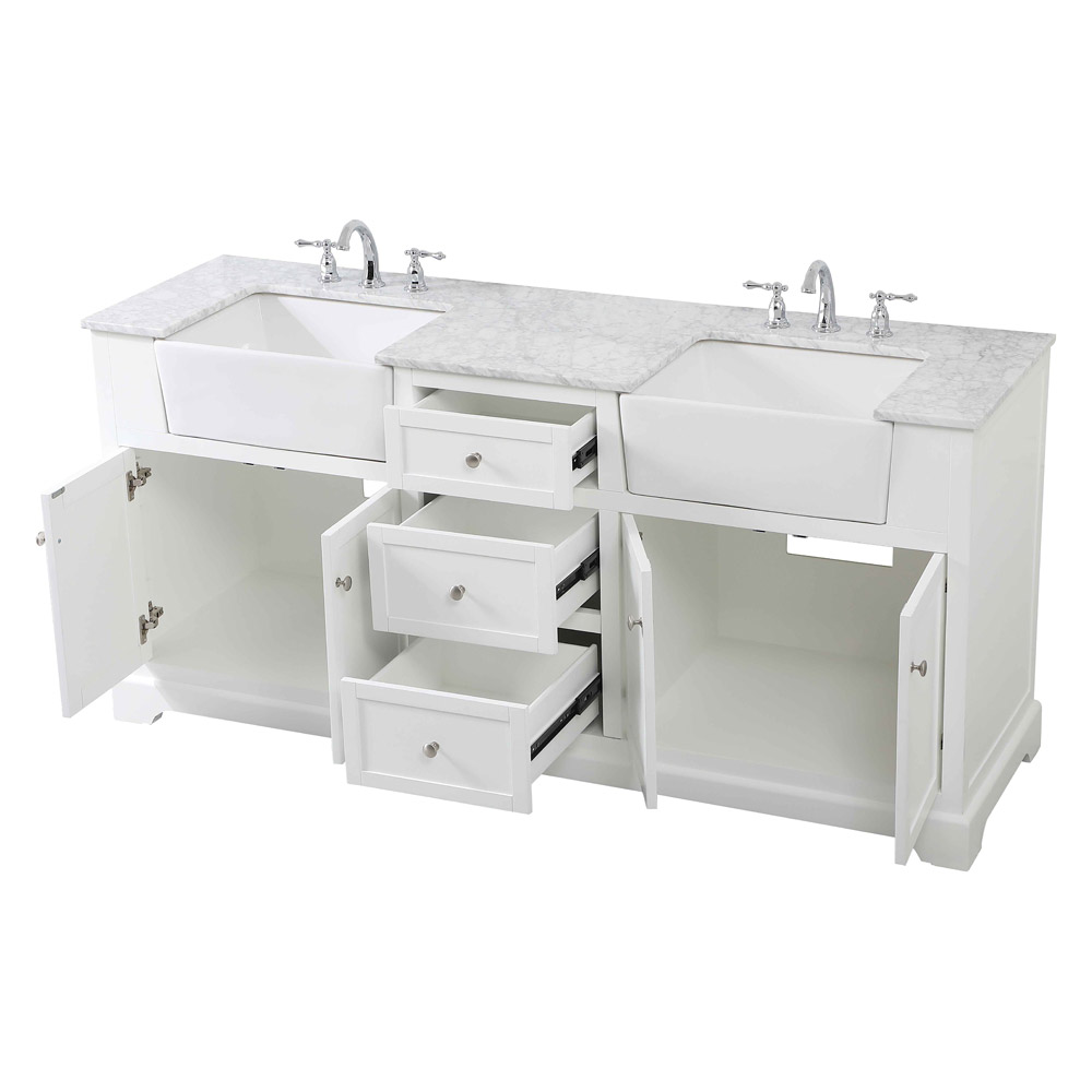 Elegant Bathroom Vanity - White (VF60272DWH)