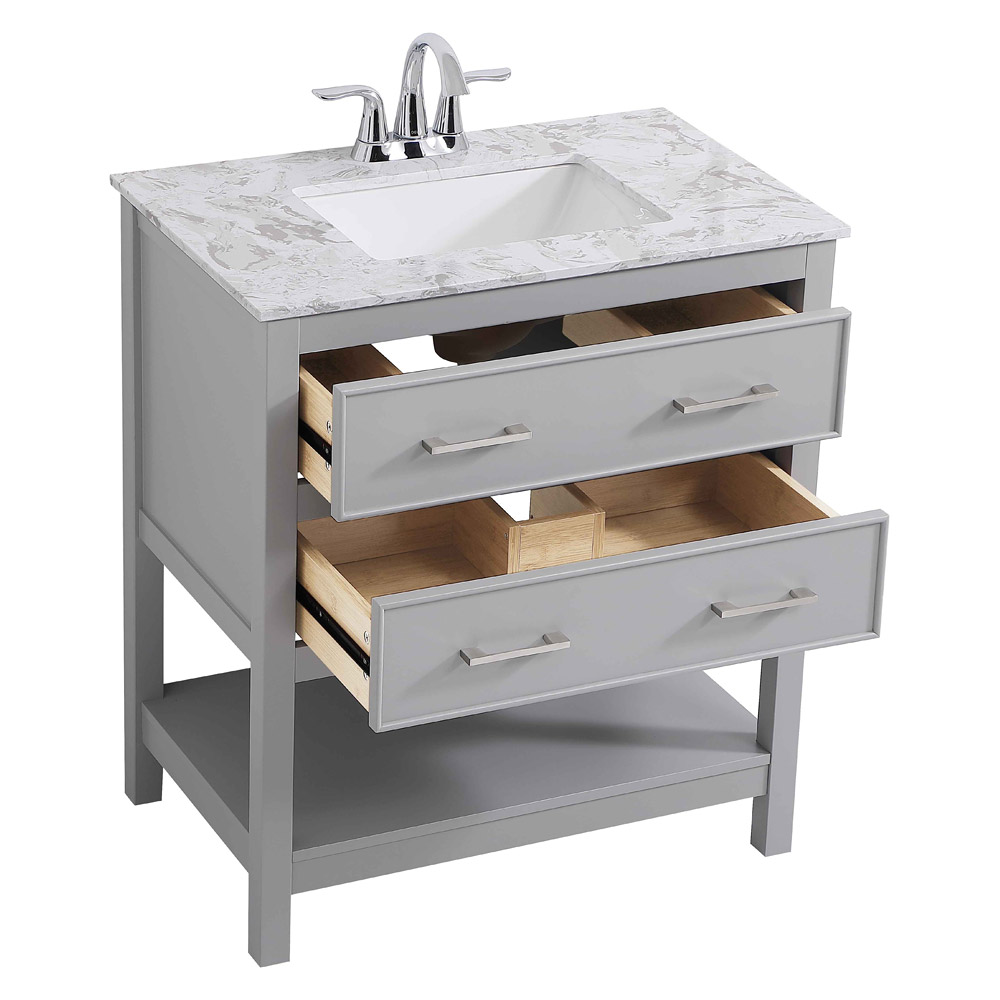 Elegant Bathroom Vanity - Gray (VF90130GR)