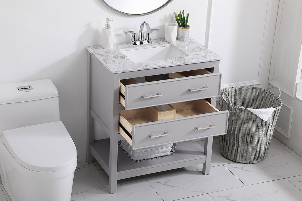 Elegant Bathroom Vanity - Gray (VF90130GR)