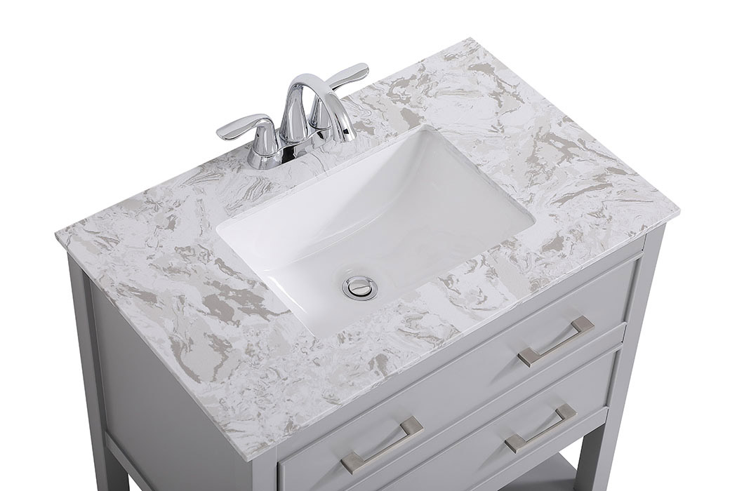 Elegant Bathroom Vanity - Gray (VF90130GR)